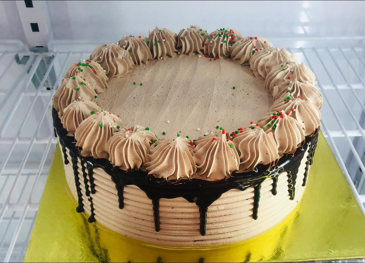 Mocha Chocolate Drip Cake