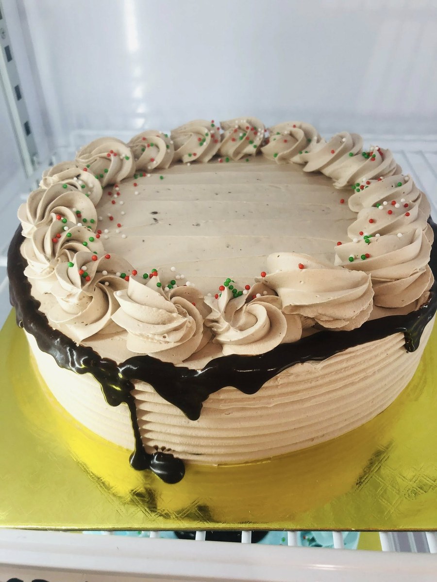 Mocha Rosette Drip Cake
